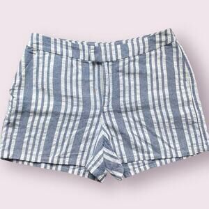 Lucky Brand Blue &‎ White Striped Linen Shorts